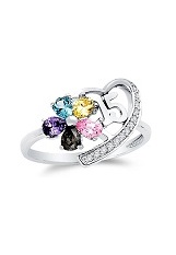 handsome heart cubic zirconia heart white gold baby ring
